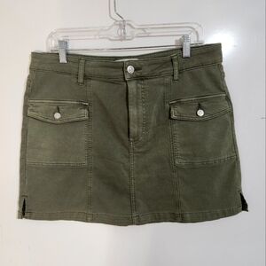 Paige Jessie Ivy Green Mini Skirt with Pockets, Size 31